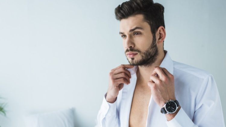 Mens Watch Leather Wristband