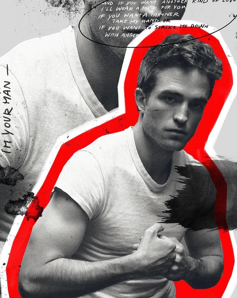 Robert Pattinson Dior Homme Sport Campaign Fitted White T-shirt
