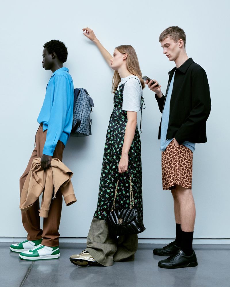 Models Baye Seye, Saunders, and Vasko Luyckx appear in Sandro's spring-summer 2023 campaign.