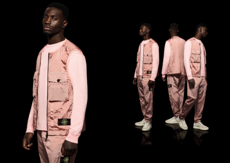 Stone Island Spring Summer 2023 Nylon Metal Vest Khadim Jadore Models » Sustainable Fashion: Stone Island's Nylon Metal Takes the Spotlight Stone Island Spring Summer 2023 Nylon Metal Vest Khadim Jadore Models