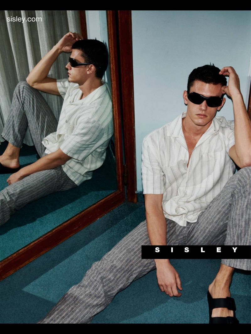 Xavier Serrano Sunglasses Linen Menswear Sisley Spring Summer 2023 Campaign