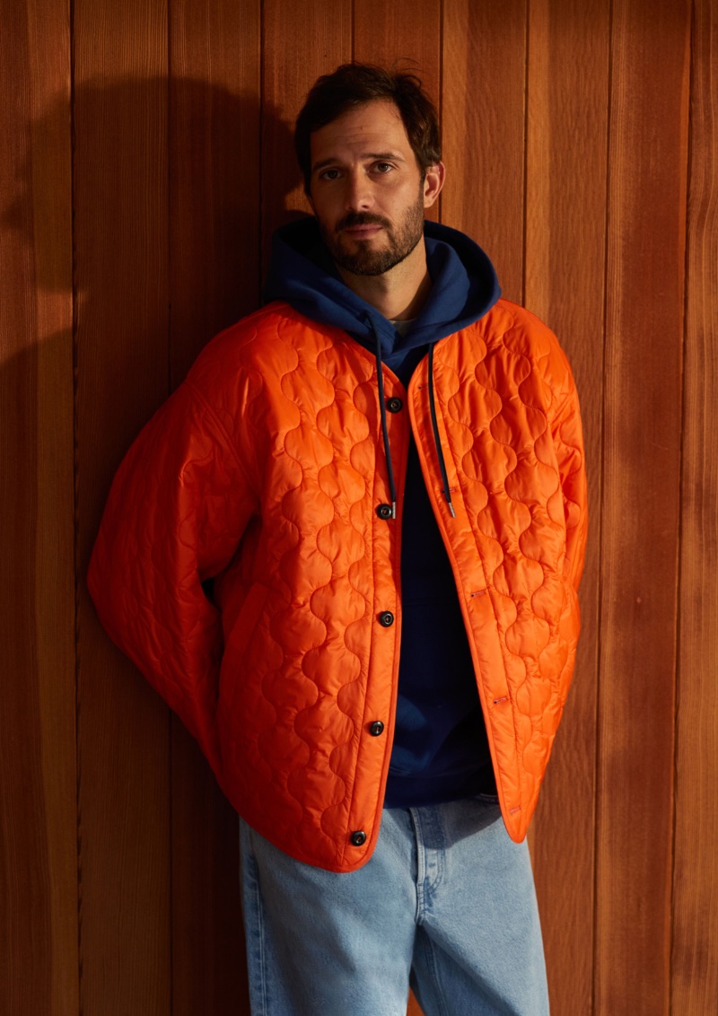 ARKET Agyl Quilted Recycled Shell Jacket Orange Men » ARKET Arrives at Mr Porter, Inspired by Nature ARKET Agyl Quilted Recycled Shell Jacket Orange Men