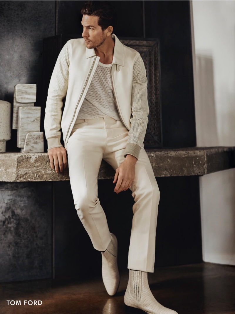 Adam Senn Holt Renfrew Spring 2023 Men Tom Ford All White Outfit