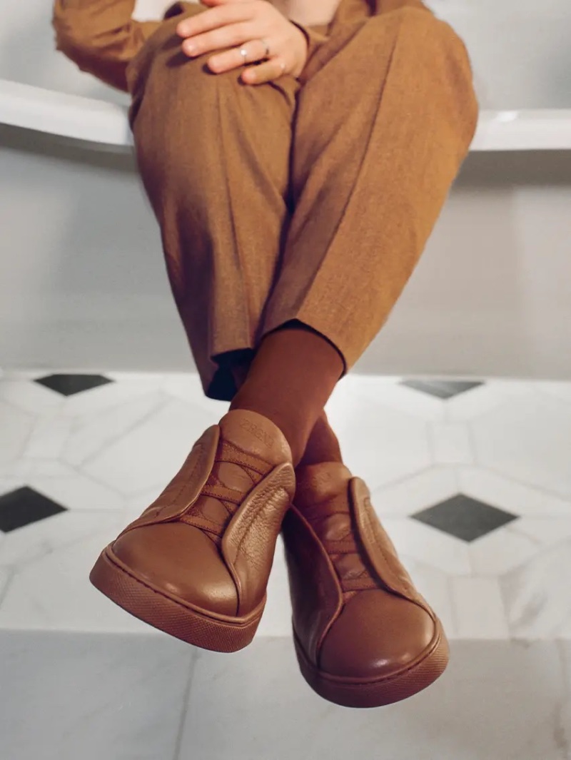 Brown Zegna Triple Stitch Sneakers » Kieran Culkin Takes the Spotlight in Zegna Triple Stitch Sneakers Brown Zegna Triple Stitch Sneakers