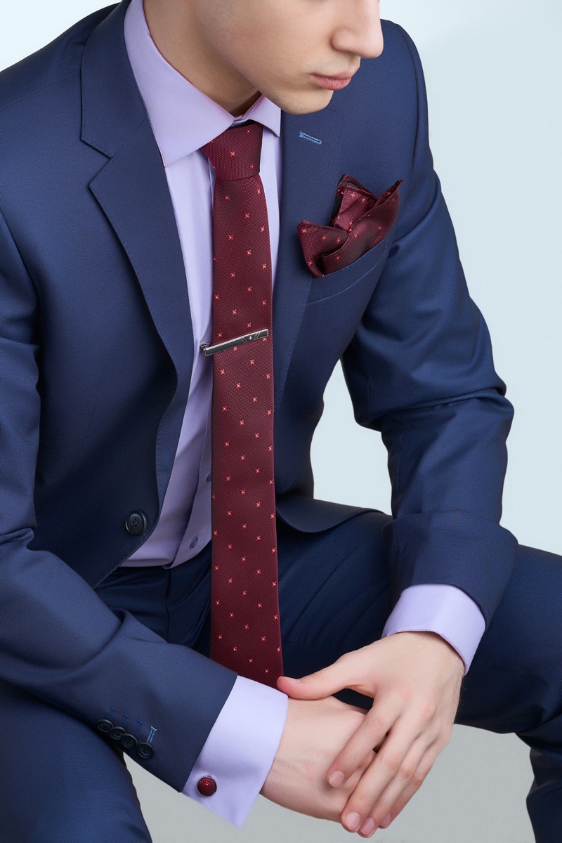 Burgundy Tie Pocket Square