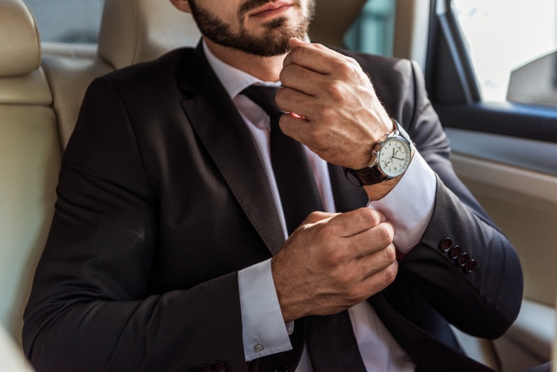 Businessman Wearing Watch
