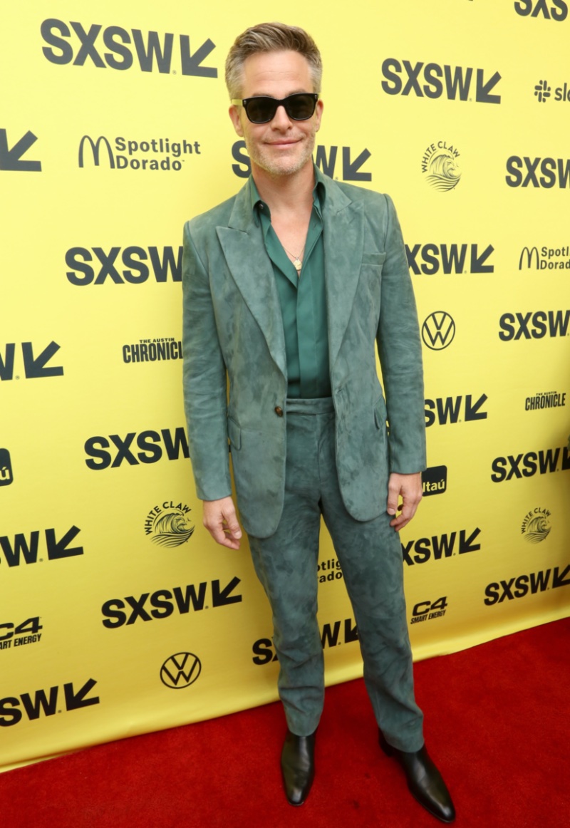 Chris Pine Bally Suit » Chris Pine's Emerald Moment: A Bally Fashion Statement at SXSW Chris Pine Bally Suit