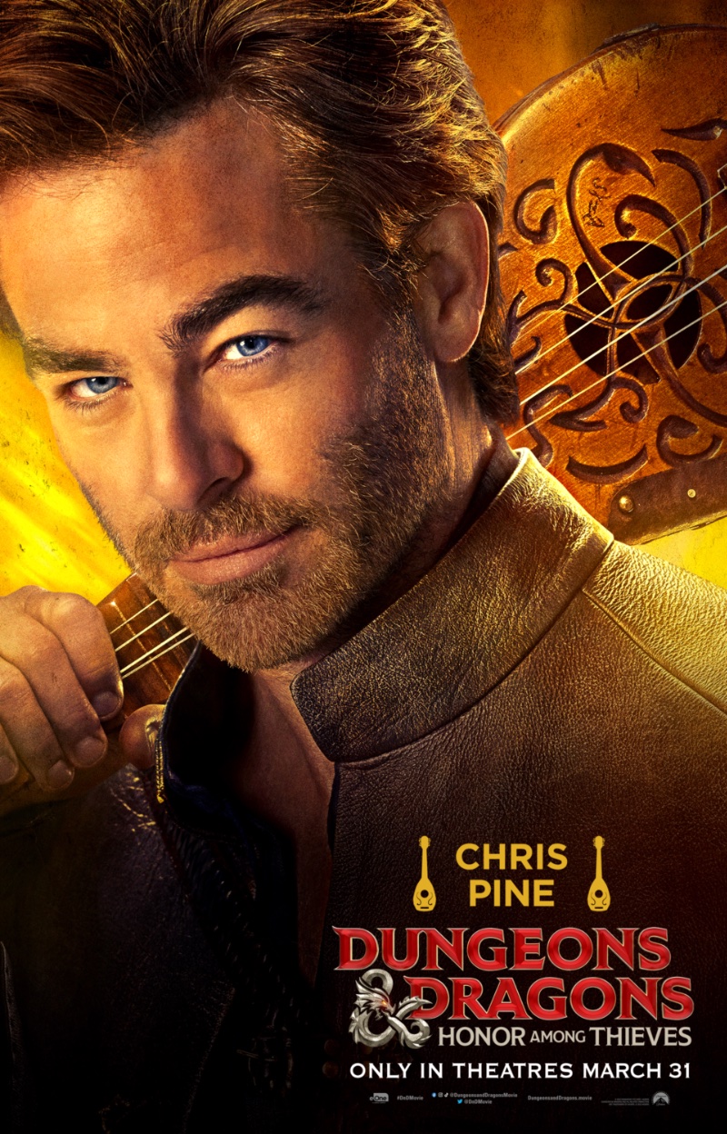 Chris Pine Dungeons and Dragons Poster Artwork 2023