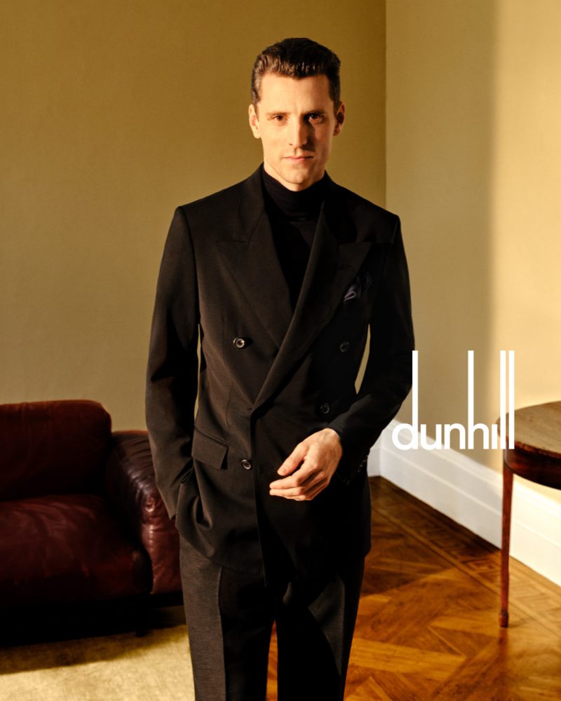Dunhill Spring Summer 2023 Campaign George Barnett Double-Breasted Suit » Dunhill Spring '23 Campaign: Pillars of Elegance Dunhill Spring Summer 2023 Campaign George Barnett Double-Breasted Suit