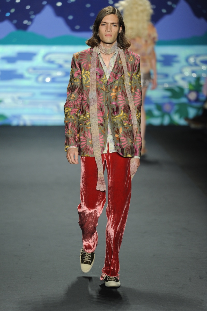 Floral Print Blazer Runway