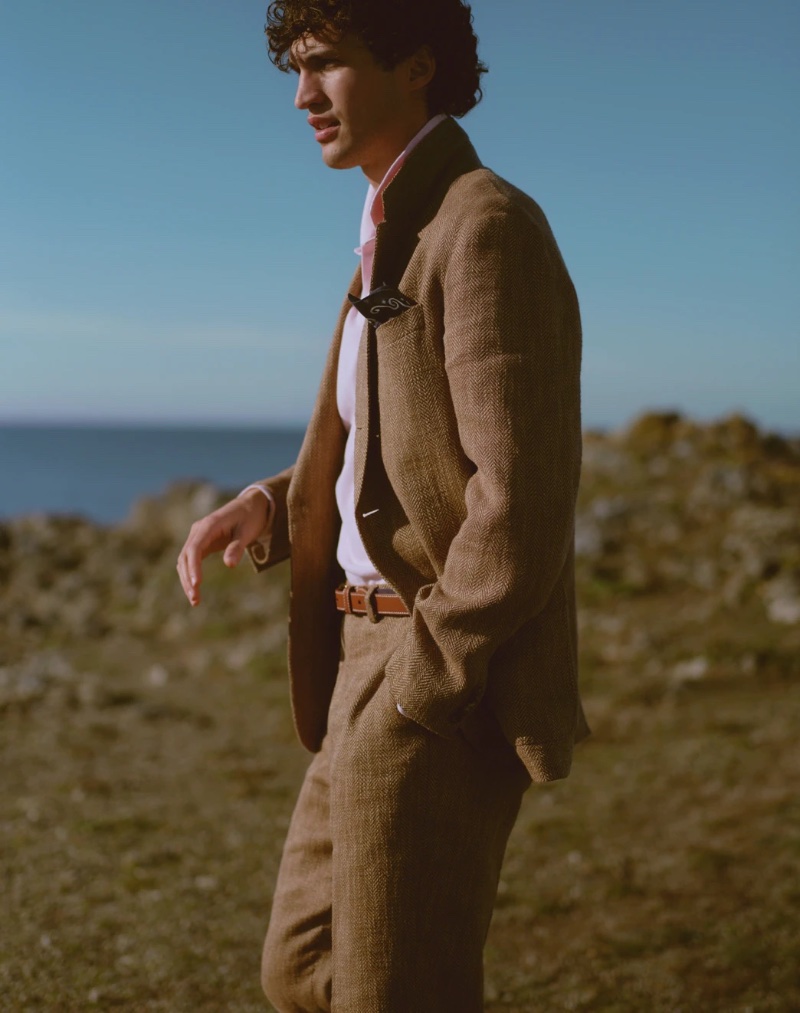 Francisco Henriques JCrew Italian Linen Herringbone Suit Polo