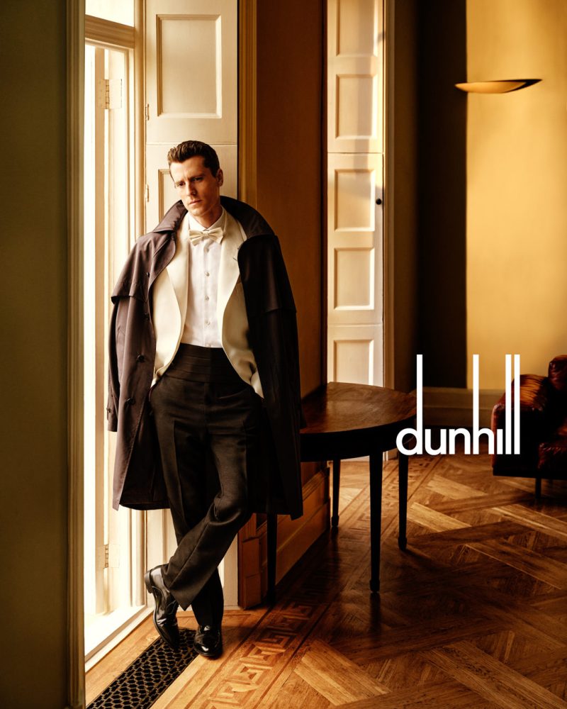 George Barnett Dunhill Spring Summer 2023 Campaign Evening Wear » Dunhill Spring '23 Campaign: Pillars of Elegance George Barnett Dunhill Spring Summer 2023 Campaign Evening Wear