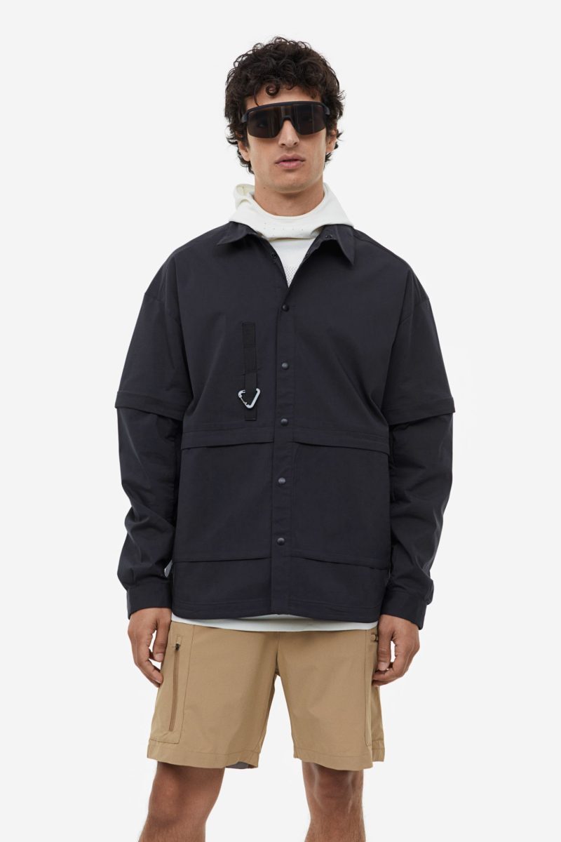 H&M Water-repellent Shirt with Detachable Sleeves » H&M Move Outdoor Collection: Adventure Meets Chic Style H&M Water-repellent Shirt with Detachable Sleeves