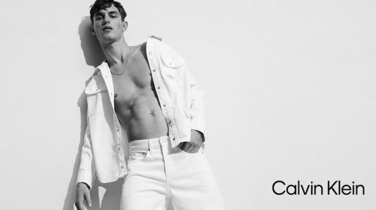 Kit Butler Calvin Klein Jeans Campaign Men Spring 2023 All White Outfit