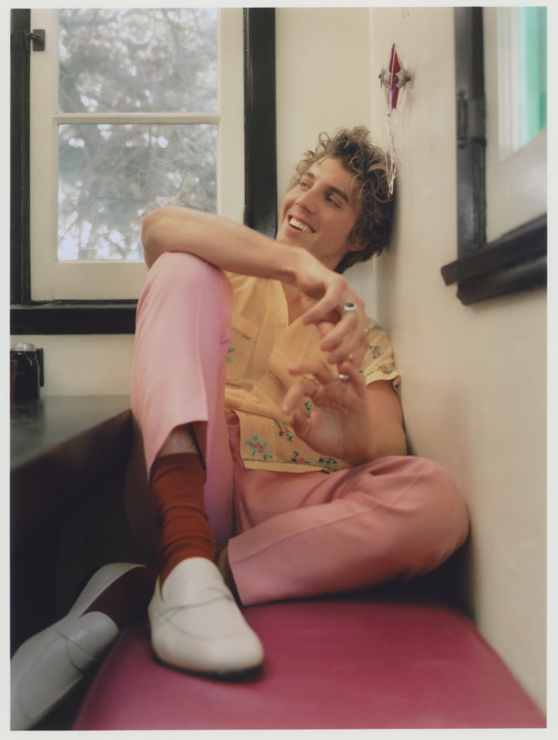 Lukas Gage Mr Porter Photoshoot BODE Shirt Saint Laurent Trousers » Lukas Gage for Mr Porter: Hollywood, Love & Life Lukas Gage Mr Porter Photoshoot BODE Shirt Saint Laurent Trousers