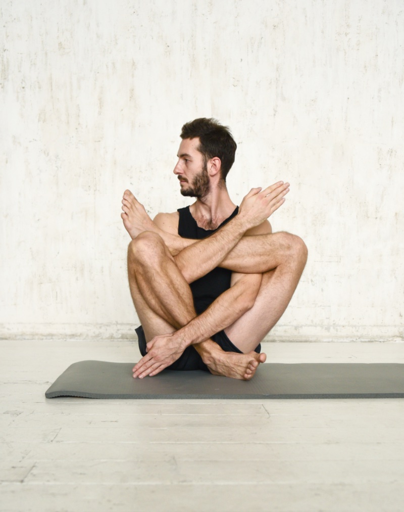 Man Doing Yoga Man Doing Yoga