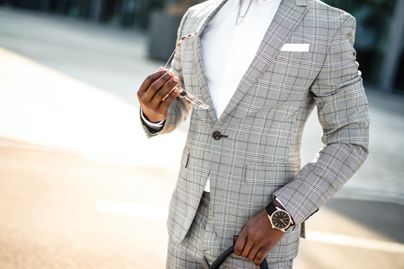 Man Watch Grey Suit