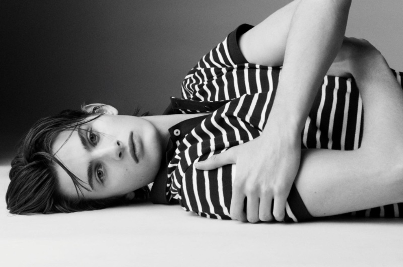 Mark Vanderloo Jr. wears a striped Massimo Dutti polo shirt. » Mark Vanderloo Jr. Dons New Spring Fashions for Massimo Dutti Mark Vanderloo Jr. wears a striped Massimo Dutti polo shirt.