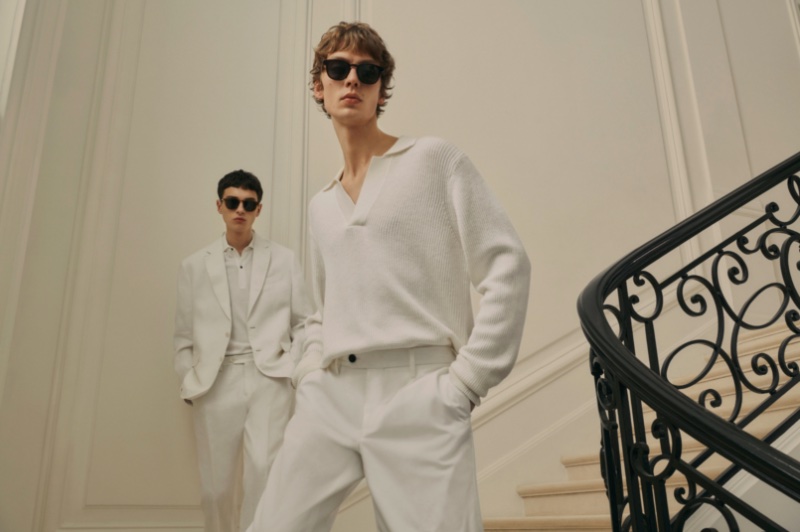 Massimo Dutti highlights white outfits as part of its spring-summer 2023 Limited Edition collection. 