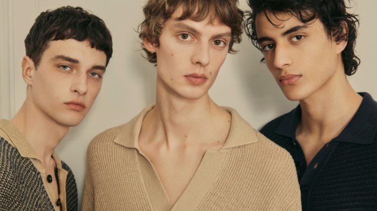 Models Viktor Krohm, Leon Dame, and Yoesry Detre come together as the faces of Massimo Dutti's spring-summer 2023 Limited Edition collection.