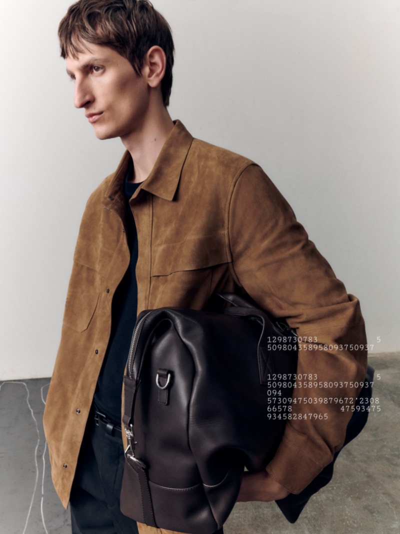 Massimo Dutti Men Spring 2023 Suede Overshirt Theodor Pal » Simplicity & Style: Massimo Dutti's Latest Spring Collection Massimo Dutti Men Spring 2023 Suede Overshirt Theodor Pal
