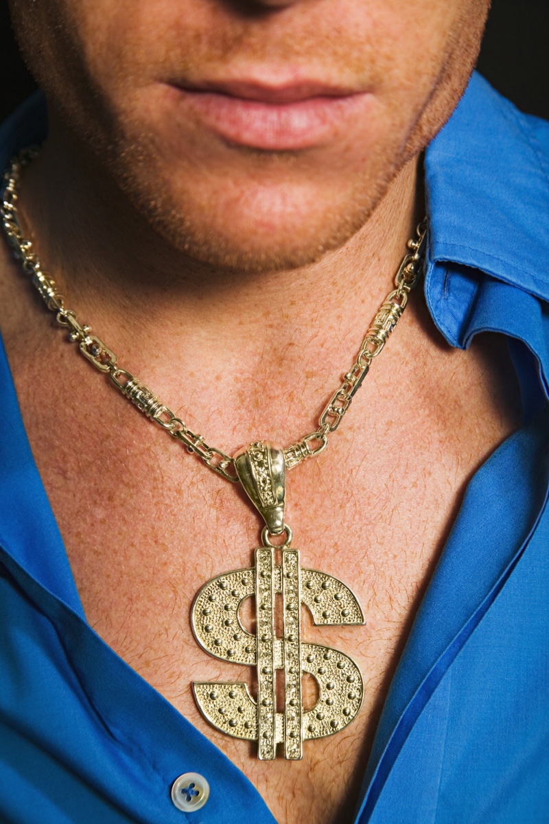Money Sign Gold Chain Necklace Money Sign Gold Chain Necklace