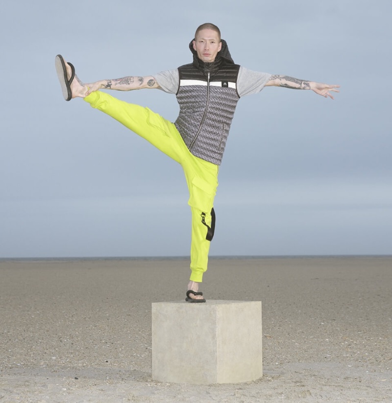 Moose Knuckles Spring Summer 2023 Campaign Noma Han Yoga Pose