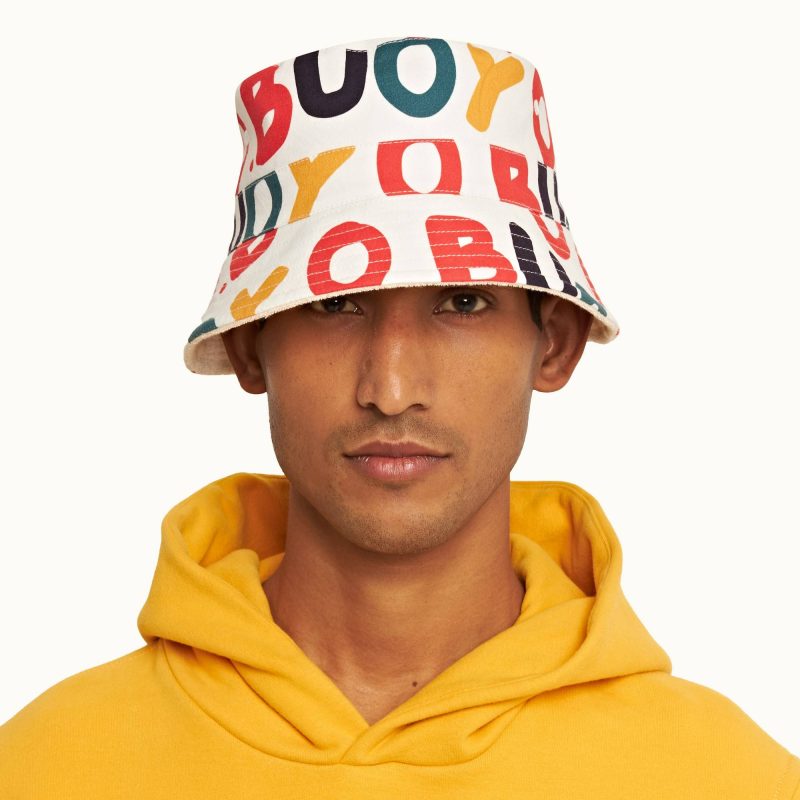 Orlebar Brown BLANTYRE TOWELLING White Sand O.BUOY Towelling Bucket Hat