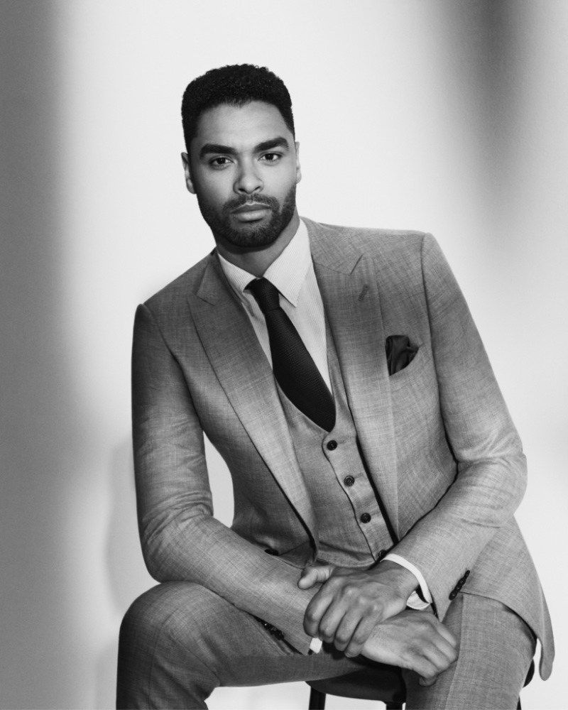 Rege Jean Page Giorgio Armani Made to Measure Campaign 2023 Grey Suit » Regé-Jean Page Charms in Giorgio Armani Made to Measure Campaign Rege Jean Page Giorgio Armani Made to Measure Campaign 2023 Grey Suit