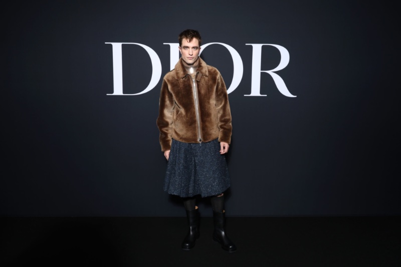 Robert Pattinson Skirt Dior Men Kilt Paris Fashion Week 2023