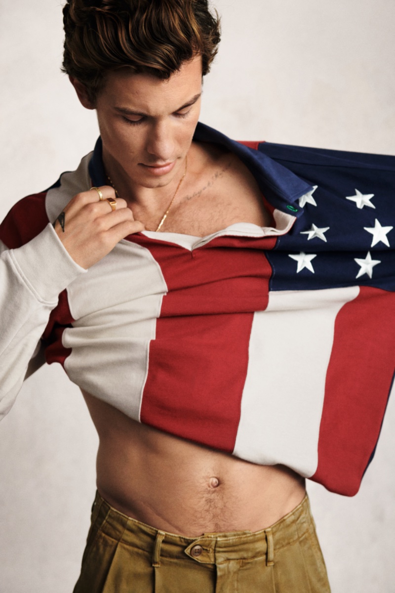 Shawn Mendes Tommy Hilfiger Classics Reborn Spring 2023 Campaign American Flag Rugby