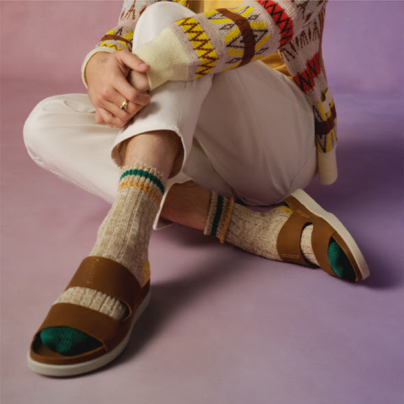 » Clarks Steps Into Spring with Sonny Hall & Marcelino Sambé Sonny Hall Sunder Coast Tan Leather Sandals