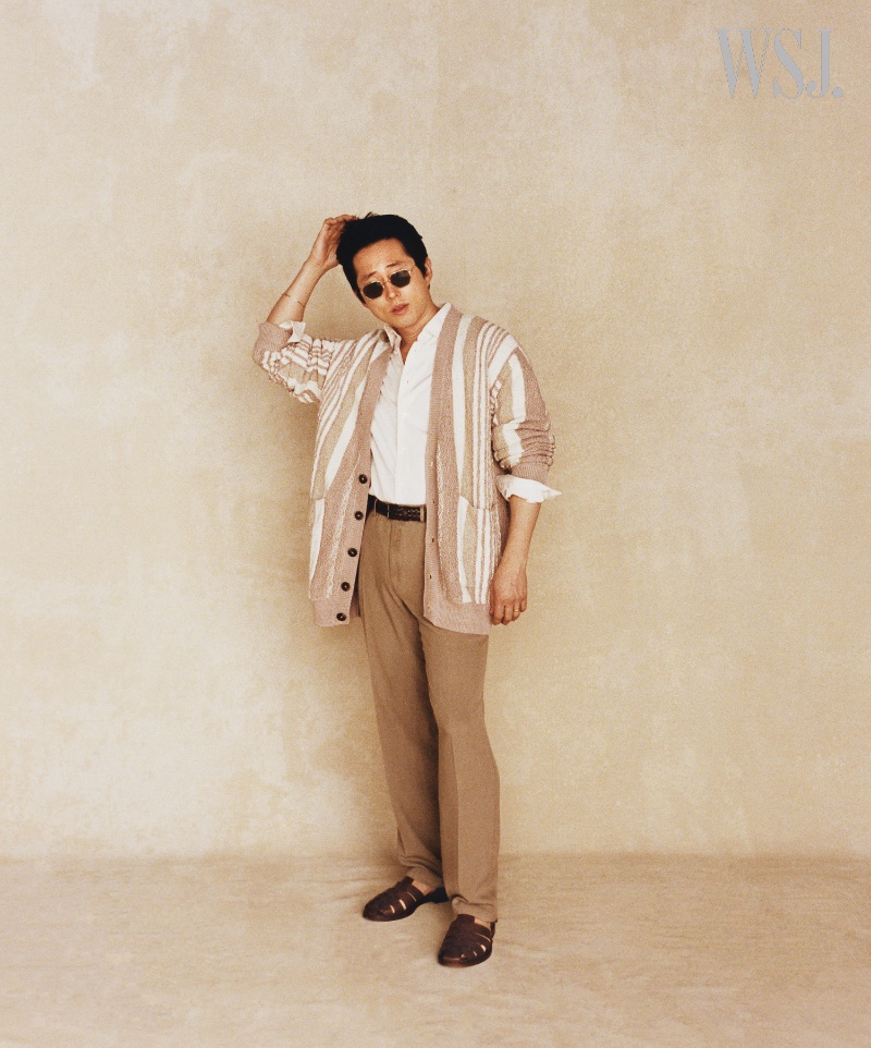 Steven Yeun Photoshoot 2023 WSJ Magazine Neutral Tones