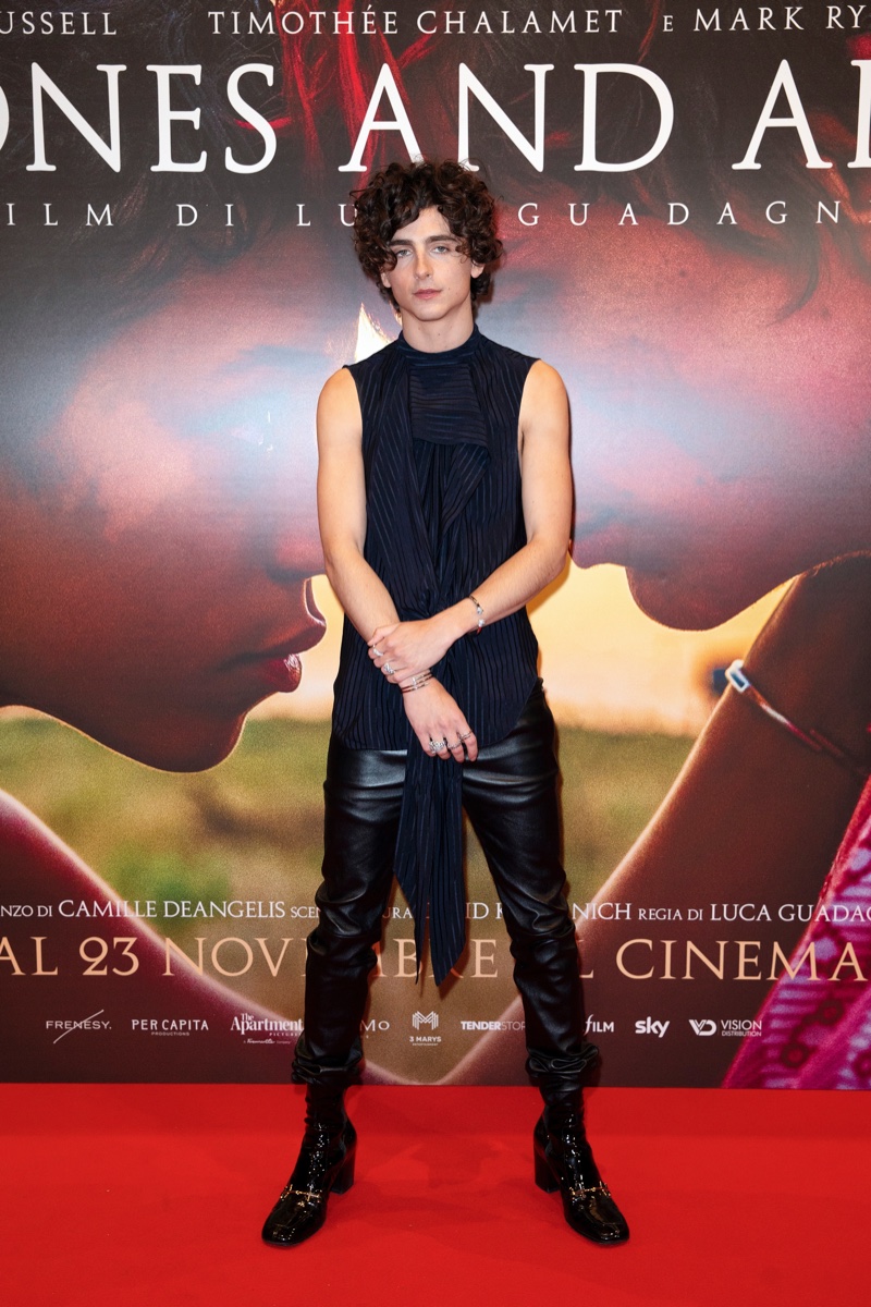 Timothee Chalamet Leather Pants