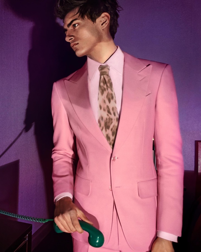 Tom Ford Spring Summer 2023 Campaign Men Pink Suit Akbar Shamji