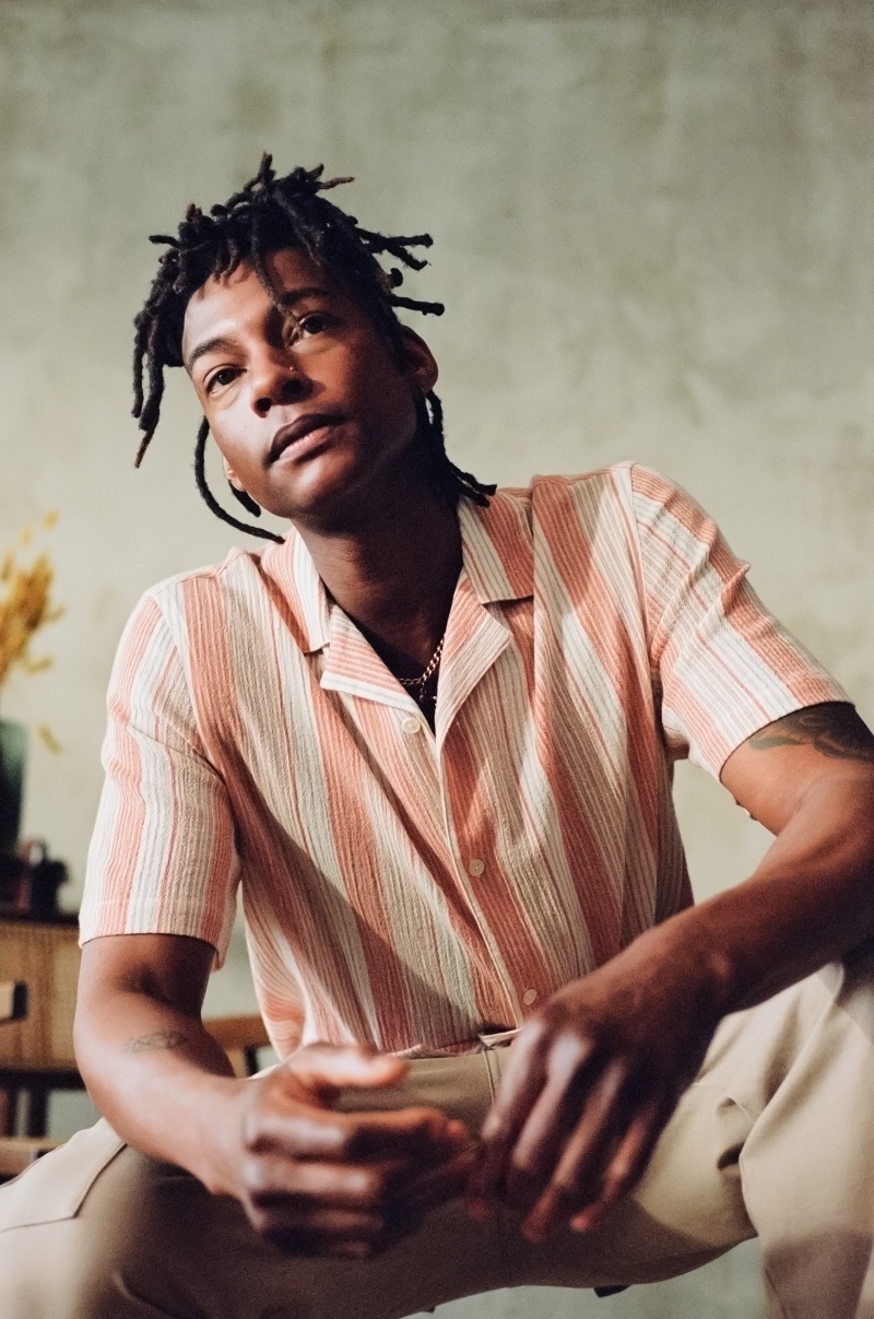 Wax London Spring Summer 2023 Didcot Shirt Orange Crinkle Stripe » Prints Charming: Wax London's Playful Spring Wax London Spring Summer 2023 Didcot Shirt Orange Crinkle Stripe