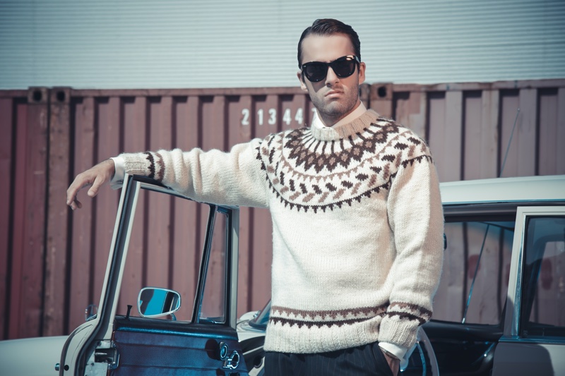 Wool Sweater Male Model