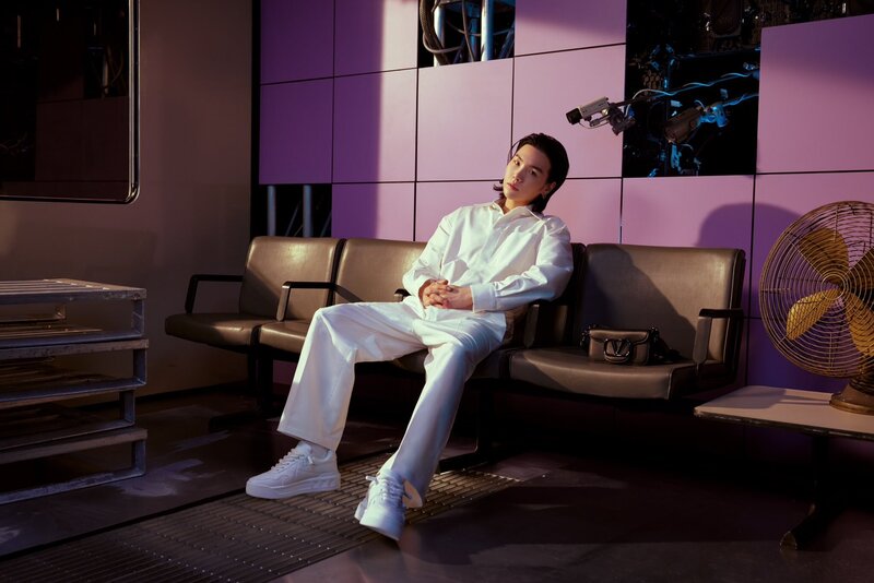 BTS Suga Maison Valentino Essentials Campaign 2023 All White Outfit » Suga Covers Marie Claire Korea in Valentino BTS Suga Maison Valentino Essentials Campaign 2023 All White Outfit