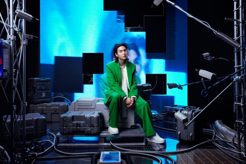BTS Suga Maison Valentino Essentials Campaign 2023 Green Suit