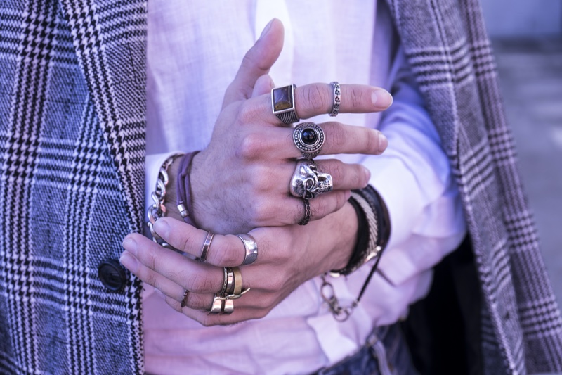 Different Trendy Rings Man