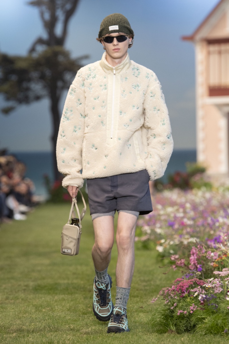 Dior Men Floral Fleece Jacket