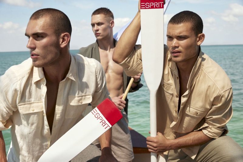ESPRIT enlists Josh McGregor, Hunter Warr, and Icaro Marques as the faces of its summer 2023 campaign for men. 
