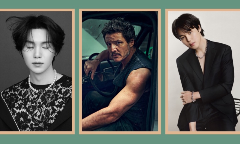 Week in Review: Suga photographed by Kim Yeongjun for Marie Claire Korea, Pedro Pascal photographed by Norman Jean Roy for Esquire, and Jimin for Tiffany & Co. "This is Tiffany" campaign.