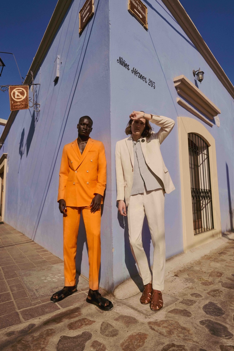 Monywiir Deng and Marcel Castenmiller for INDOCHINO spring-summer 2023. 