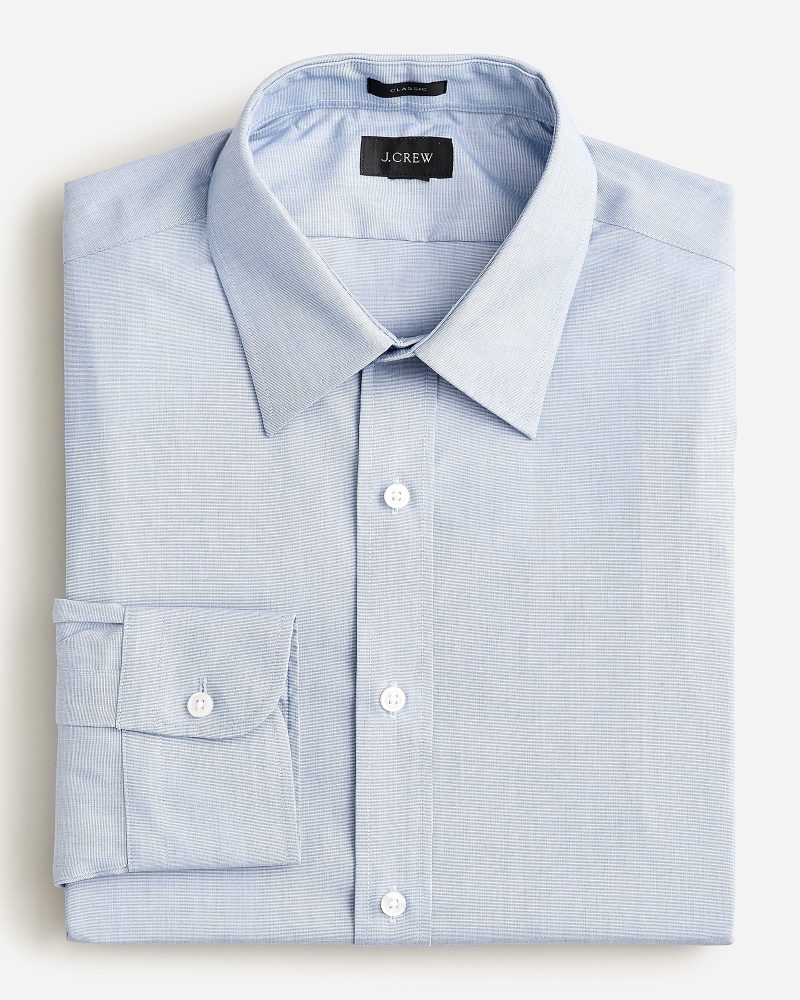 JCrew Bowery Stretch Cotton Shirt with Point Collar Dress Shirt