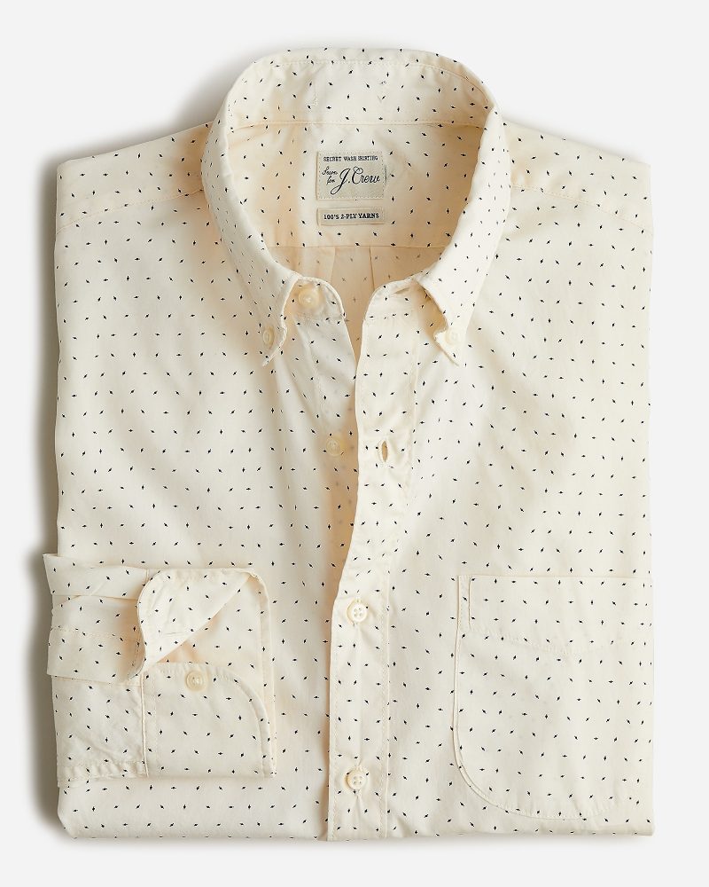 JCrew Secret Wash Cotton Poplin Shirt Button-Down