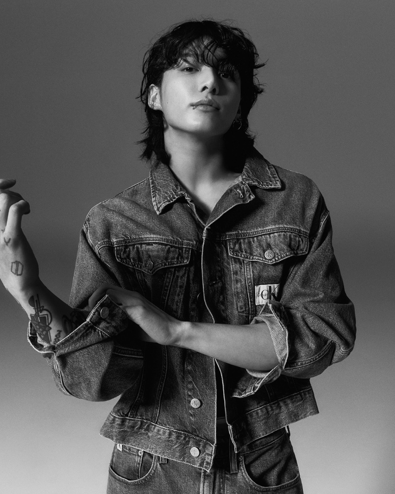 Jung Kook Calvin Klein Jeans Spring 2023 Campaign Trucker Jacket » Jung Kook Shines as Calvin Klein's New Campaign Star Jung Kook Calvin Klein Jeans Spring 2023 Campaign Trucker Jacket