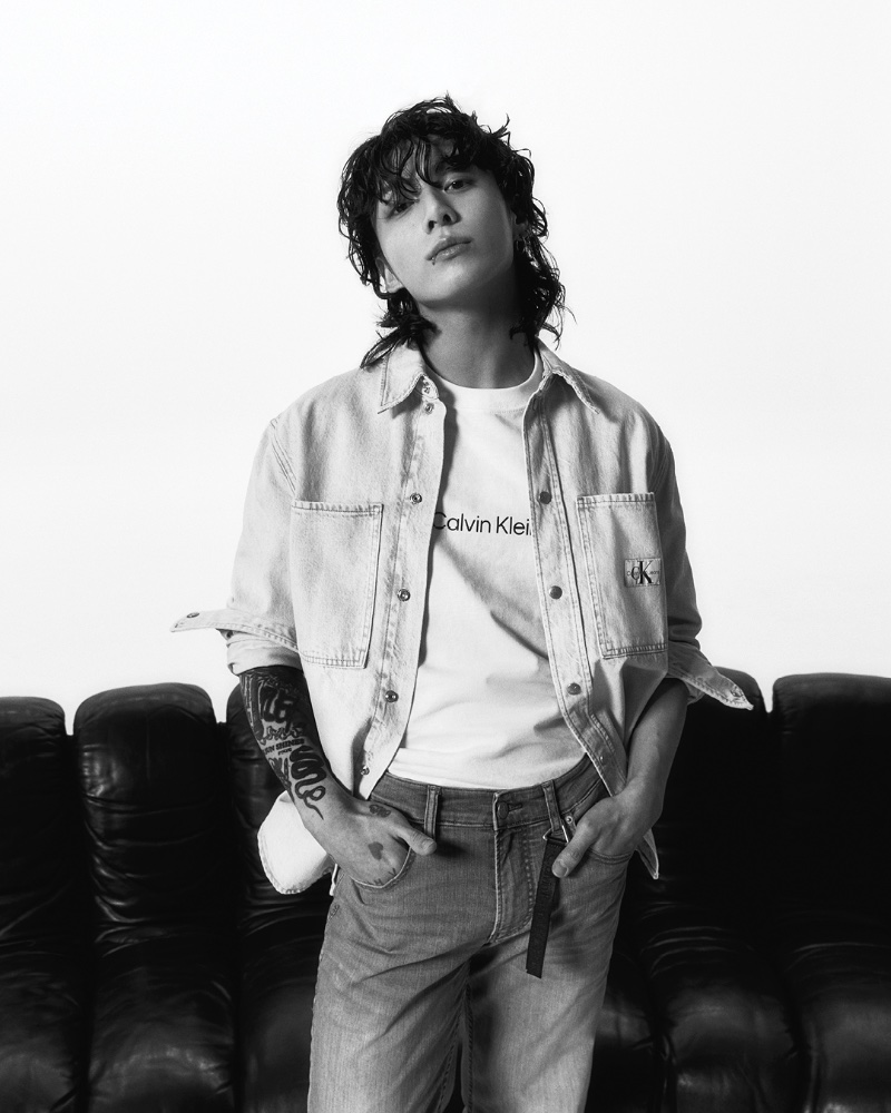 Jung Kook Denim Shirt Calvin Klein Jeans Spring 2023 Campaign » Jung Kook Shines as Calvin Klein's New Campaign Star Jung Kook Denim Shirt Calvin Klein Jeans Spring 2023 Campaign