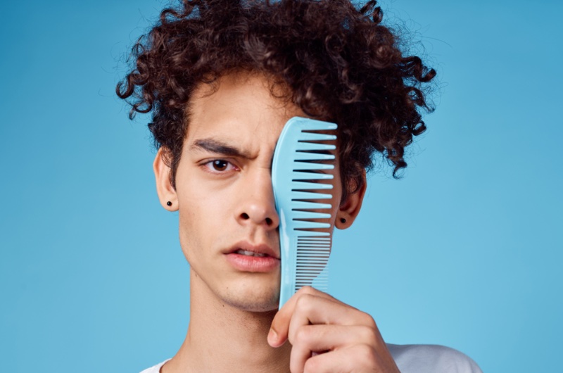 Man Curly Hair Wide Tooth Comb