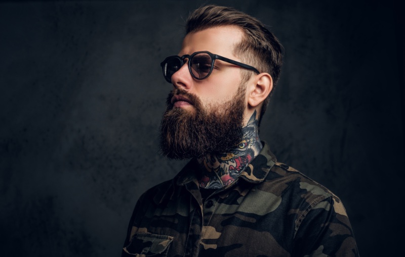 Man with Neck Tattoo